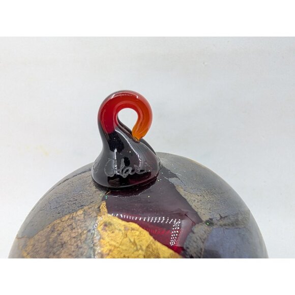 Thames Ornament Hand Blown Art Glass Copper Gold Leaf Hanging Christmas tree - Picture 5 of 13